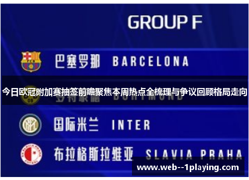 今日欧冠附加赛抽签前瞻聚焦本周热点全梳理与争议回顾格局走向